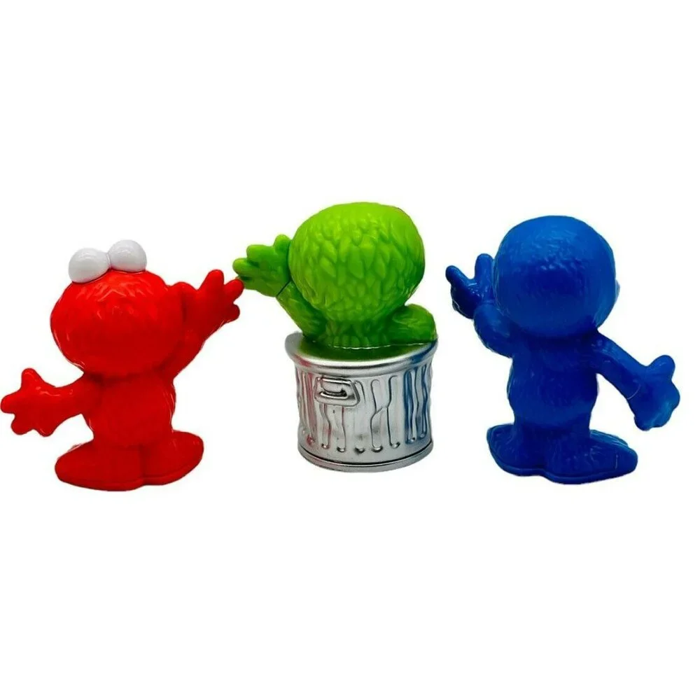 Hasbro Sesame Street Figures Elmo Grover Oscar The Grouch 2.5 inches Plastic Toy